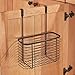 iDesign Axis Metal Over the Cabinet Storage Organizer, Waste Basket for Aluminum Foil, Sandwich Baggies, Cleaning Supplies, Garbage Bags, Bath Supplies, 6.2