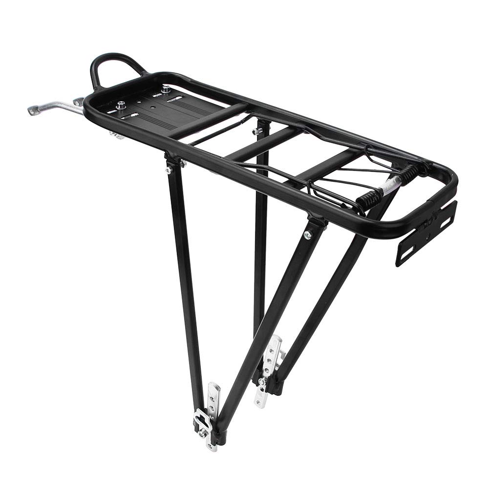 Rear Bike Rack Bicycle Cargo Rack Carrier,Adjustable Universal Accessory Set For 24, 26, 28In Wheel Sizes 35Kg Capacity