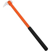 PIRIPARA 30 Inches Pickaroon Logging Tool, Hookaroon Log Roller Forestry Tool, Lift Drag Move Logs, Heavy Duty Steel with Non Slip Rubber Grip for Timberjack Logger
