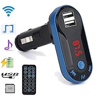 Creazy Bluetooth Wireless FM Transmitter MP3 Player Handsfree Car Kit USB TF SD Remote