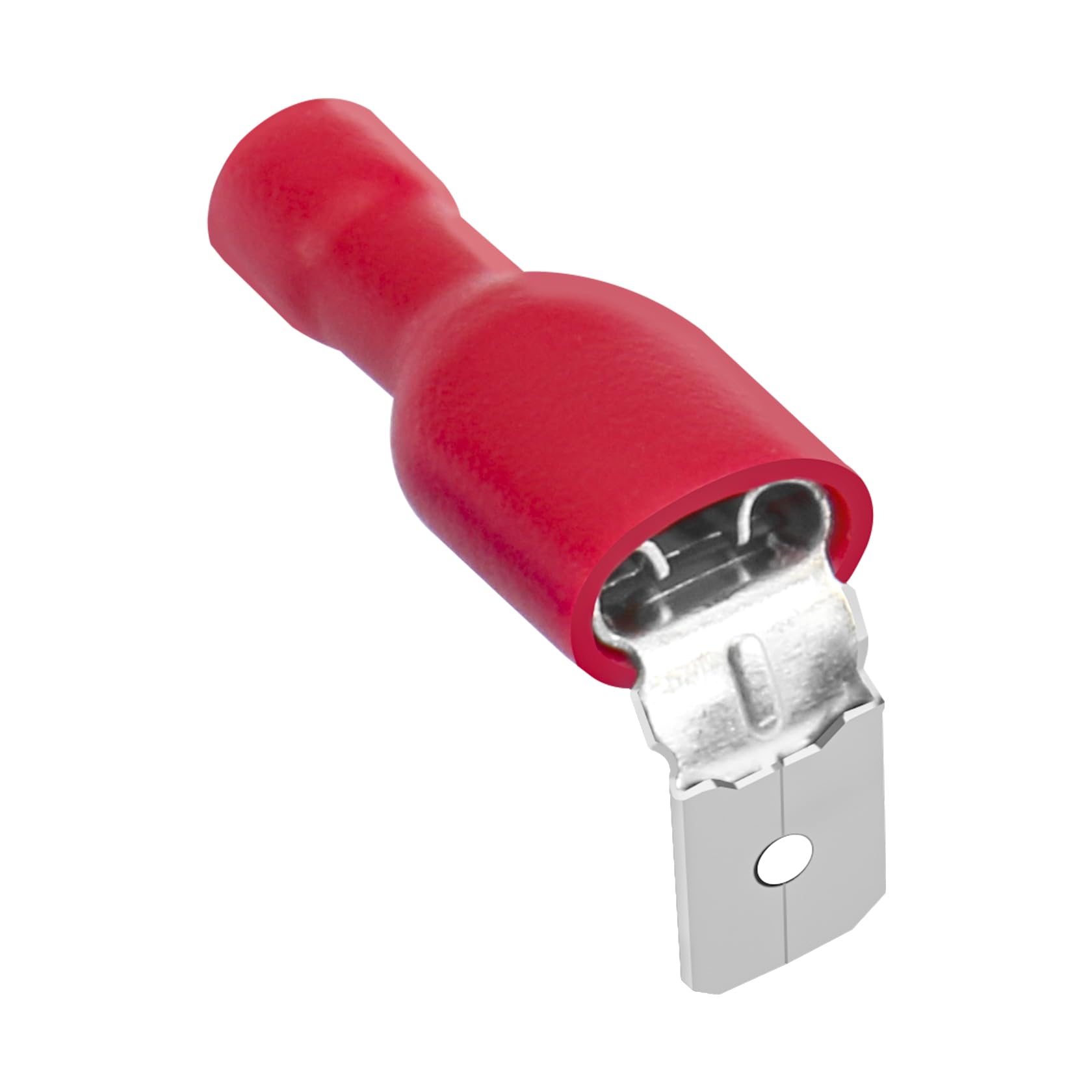 Heschen piggyback spade crimp terminal connector 0.5-6.0mm² (22-10 awg) red 100 pcs