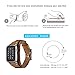 Leotop Compatible with Apple Watch Band 42mm(Series 10) 41mm 40mm 38mm Genuine Leather Compatible iwatch Bracelet Wrist Strap Compatible Apple Watch Series 10/9/8/7/6/5/4/3/2/1 SE SE 2 (Cuff Brown)