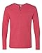 Alternative Men's Eco Mock Twist Henley, Eco Mock Engine Red/Eco Black, Medium