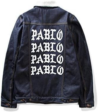 Amazon Co Jp パブロ Pablo Kanye West カニエ ウエスト バックプリント ヴィンテージ デニムジャケット 秋冬新品 並行輸入品 L ホワイト 服 ファッション小物