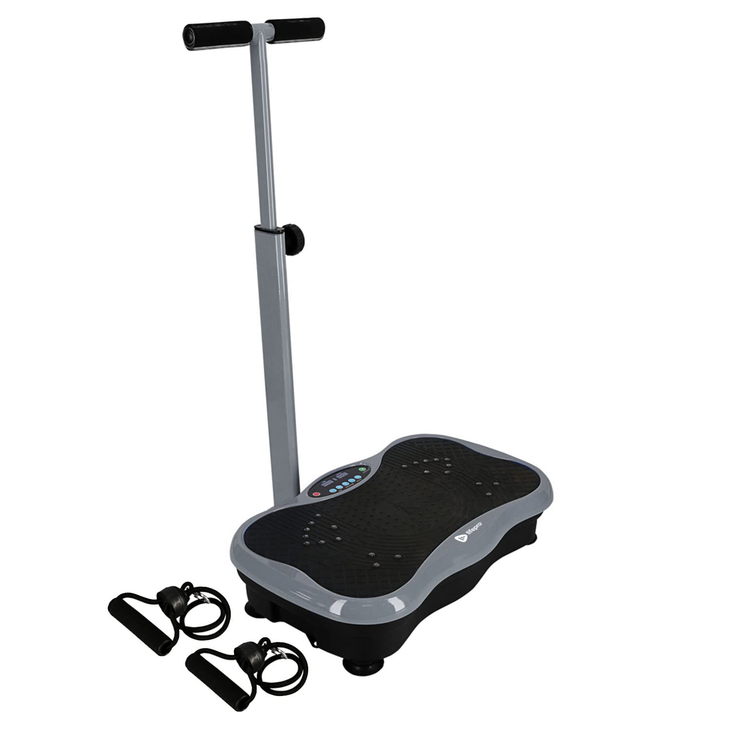 Photo 1 of (PARTS) (NOT FUNCTIONAL) Lifepro Vibration Plate Exercise Machine with Waist-Level Handlebar & Magnetic Acupoints - Powerful Arm Fitness & Recovery Vibration Platform & Whole Body Vibration Machine for Beginners (Dark Gray)