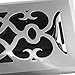 Accord APFRSNV410 Plastic Floor Register with Victorian Design, 4-Inch x 10-Inch(Duct Opening Measurements), Satin Nickel Finish