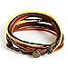November's Chopin (TM) Unique Charm Colorful Multistrand Leather Adjustable Wrap Bracelet (Orange)
