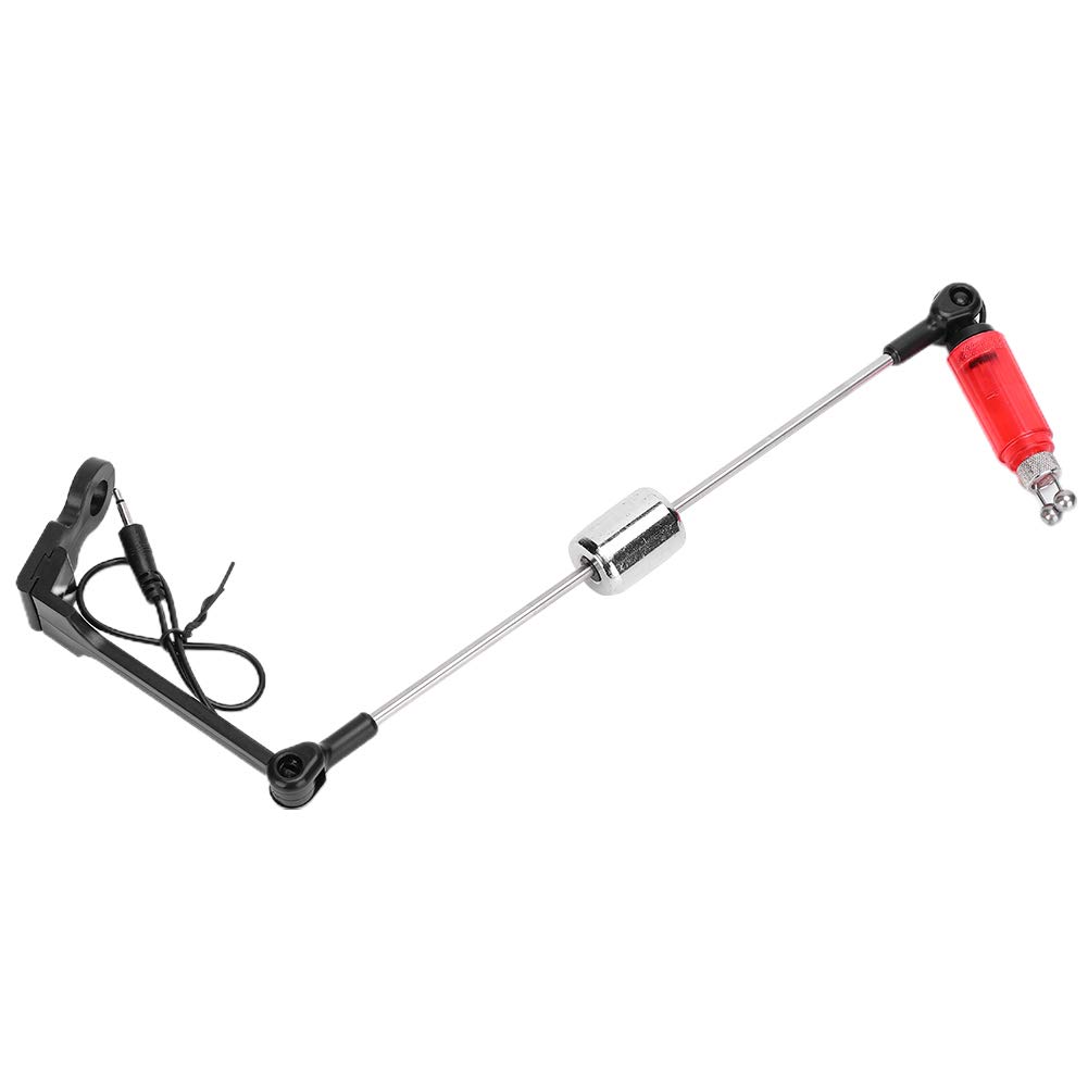 Alomejor Fishing Bite Alarm Swingers Tackle Bite Indicator Alarms Carp Bobbins Drop Off Swingers Alarms Accessory with Light(Red)