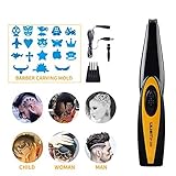 YANWIN Electric Carving Hair Clipper Cordless Barbers Scissors Carved Tools Rechargeable Lettering Cutter Hair Trimmer Compact Portable