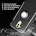 Orzero TPU + PC Hybrid Dual Layer Case Compatible for Huawei Mate 20 Lite Full Body Heavy Duty Protection 360 Rotating Metal Ring [Adsorbed Iron Plate] - Navy