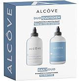 Alcôve - Daily Shampoo & Conditioner Duo - All Hair Types - Sulfate-Free - Lightweight Care - Evening Primrose Oil - Mango Extract - Argan Oil - Anti-Frizz - Color-Safe - 10oz