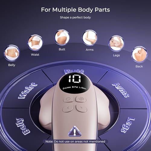 Oranmagic Anti Cellulite Massager Tool- Body Sculpting Machine with Heating & Microcurrent Technology, Skin Tightening Device with Cellulite Remover for Legs, Belly, Waist, Arms, Buttocks