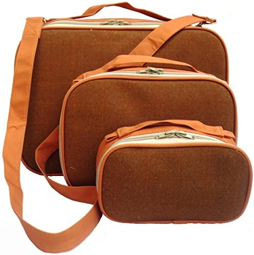 Packing Cubes Travel Set - Suitcase Pouches for Garments and Accessories (Tan)