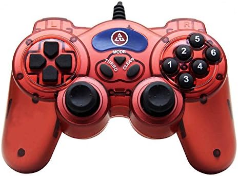 Jibrael wired USB joypad game pad JOYSTICK controller with double shock RED