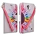 Galaxy Mega 6.3 Case, Samsung Galaxy Mega 6.3 Wallet Case, Wrist Strap Folio [Kickstand Feature] Pu Leather Wallet Case with ID&Credit Card Slot For Galaxy Mega 6.3, Pink Sun Flower