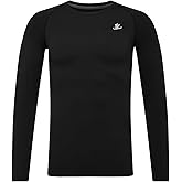 DEVOROPA Youth Boys Compression Shirt Long Sleeve Football Baseball Undershirt Quick Dry Sports Baselayer Crewneck