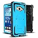 J.west Grand Prime Case, [Kickstand] Shock Absorption Hybrid Dual Layer Full-Body Rugged Holster Protective Case Cover with Belt Clip for Grand Prime/Go Prime (Blue)