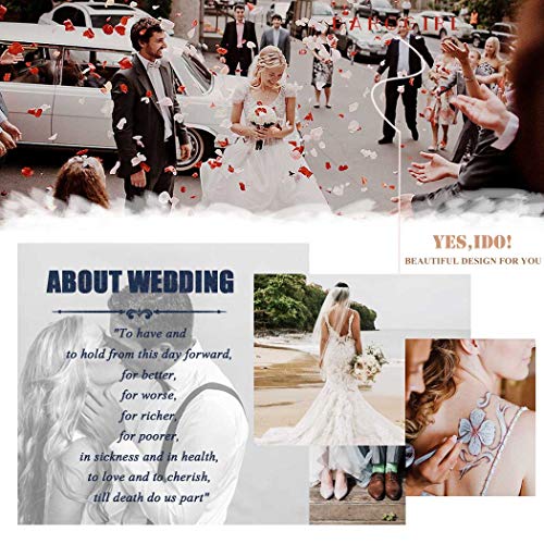 Barogirl Wedding Veil White with Rhinestones 1 Tier Beaded Edge Bridal Veil Fingertip Length with Comb for Brides
