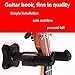 UGY Guitar Lock Rack Hook Holder Wall Mount Bracket Home Studio Display Fits All Size Guitar, Acoustic, Bass, Mandolin, Banjo Easy Installation Compact plastic black