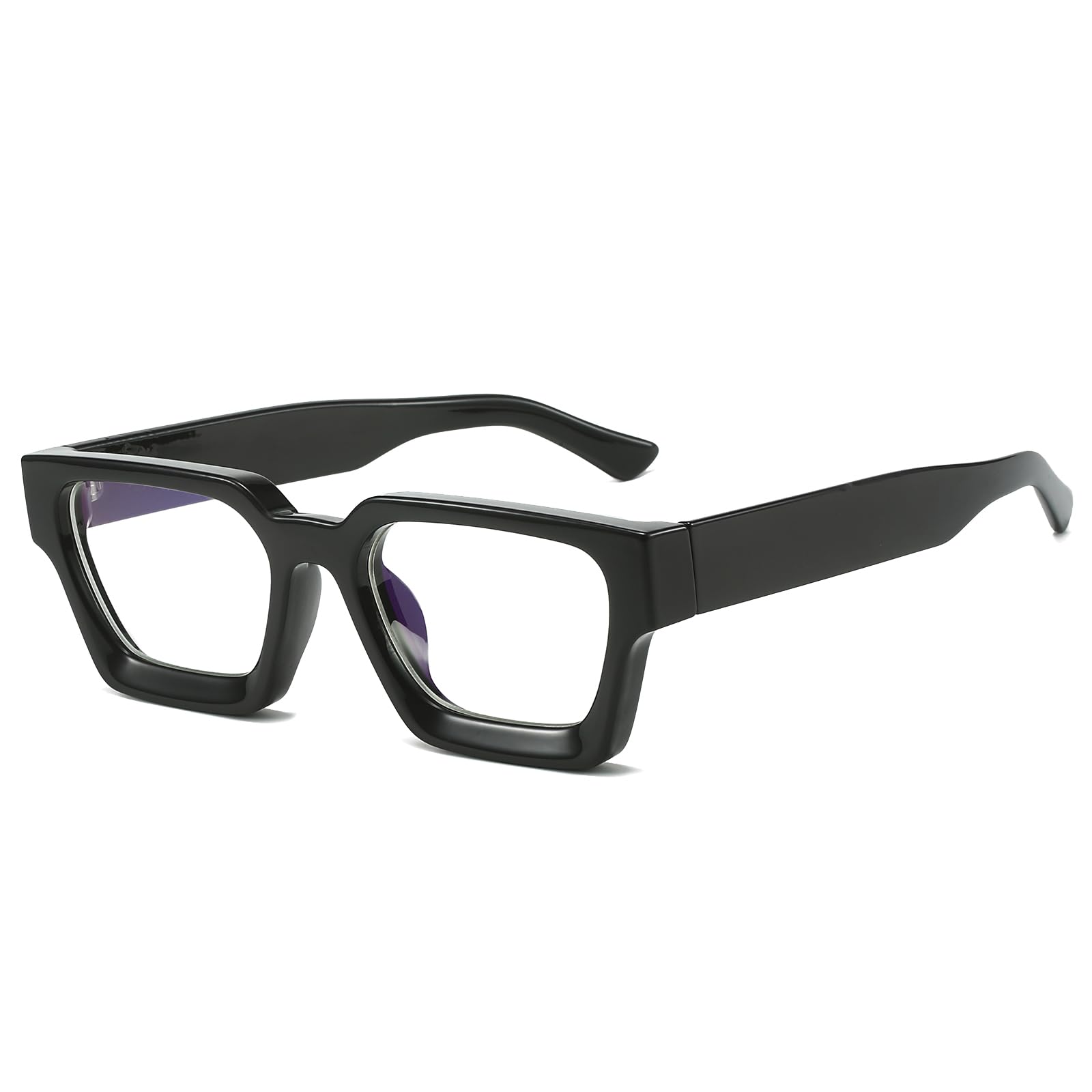 LJCZKA Blue Light Glasses Square Frame for Women Men, Computer Glasses Thick Frame Anti Eye-Fatigue Headache for Reading, Texting & Gaming — image 1