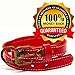 Logical Leather Padded Dog Collar - Best Full Grain Heavy Duty Genuine Leather Collar - Red - Small