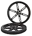 80 x 10mm Black Robot Wheels