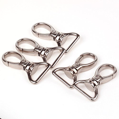 image for Pack of 20 Cotowin 3/4-inch Silver Color 360 Degree Curved Lobster Cla