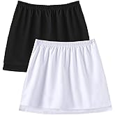 Women's Plus Size Layering Fake Top Lower Sweep Skirt, Cotton A-line Mini Skirt Half-Length Shirt Extender