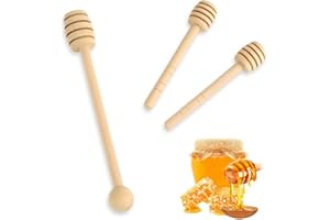 3 Pcs Mini Honey Sticks, Wooden Honey Dipper, Small Honey Comb Sticks, Honey Stirrers for Honey Jar, Drizzling Honey, Maple S