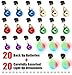 40pcs Christmas Beard Lights Ornaments Glitter Kit 2020 with Jewelry Baubles Beads, Bells, Light Up Bulbs, Best Gifts for Men Women Kids Hair Decoration, Funny Ugly Xmas Sweater Party Accessories