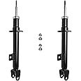 Detroit Axle - Front 2pc Strut Shocks for 05-10 Dodge Challenger Charger Magnum Chrysler 300, 2 Bare Strut Shocks Assembly 2005 2006 2007 2008 2009 2010 Replacement