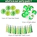 St Patricks Day Decorations, 64 Pcs Green Lucky Irish Party Supplies Accessories, Shamrock Balloon, Banner, Tissue Paper Pom Poms, Hanging Swirl, Paper Tassels