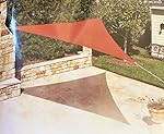 Coolaroo Ready-to-hang Triangle Shade Sail Canopy, Red Terracotta, 13 Feet Triangle