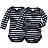 wellyou baby en kinderen lange mouwen/babybody meisjes en jongen van 100% katoen, lange mouwen body set van 2 maat 50…