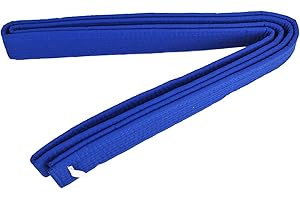 QYUU Double Wrap Taekwondo Belt Karate Judo Hapkido Martial Arts Uniform Color Rank Belt 280cm Blue Length 280cm110inch