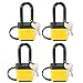 INSMA 4 x Long Shackle Heavy Duty Padlocks Keyed Alike Master Locks 50mm Multipurpose Long Shackle Padlocks with 2 Keys Ideal to Outdoors / Garages / Sheds / Bike