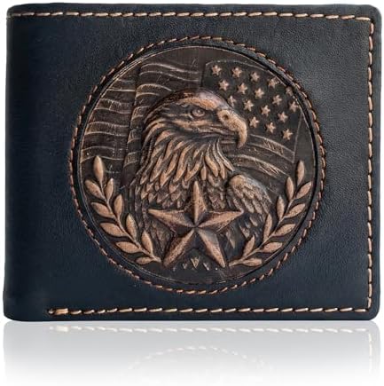 Amazon.com: MARSHAL American Eagle Genuine Leather Bifold Trifold