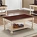 Coaster Rectangular Coffee Table Dark Cherry and Antique White 704418
