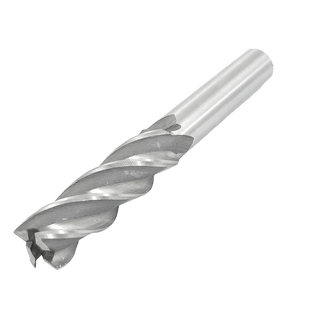 sourcingmap 14mmx12mmx100mm 4 Flutes HSS-AL End Mill Milling Cutter Tool Straight Shank