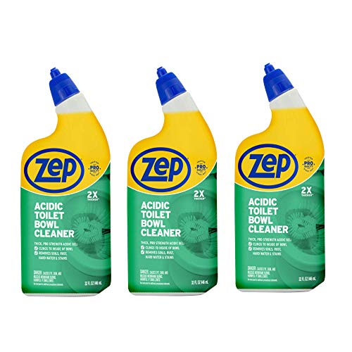 ZEP Commercial Acidic Toilet Bowl Cleaner, 32 Ounce (3, 32.0 Fl Oz), 3