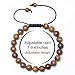 M MOOHAM Gemstone Bead Bracelets, 8mm Natural Stone Beads Bracelet, Men Women Stress Relief Yoga Beads Adjustable Semi-Precious Gemstone Bracelet Bangle