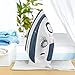 Westinghouse WSI400 Professional Steam Iron with 7.4 oz.Water Tank, 1200 Watts, Stainless Steel Soleplate, White with Dark Accents, Blue