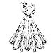 MaggieX Womens Vintage 1950's Floral Sleeveless Party Cocktail Dress