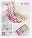 PinkSheep Play Jewelry Set, Including 24 Long Strand of Beads, 24 Bracelets, 24 Rings, Total 72 Pieces, Girls Party Favors