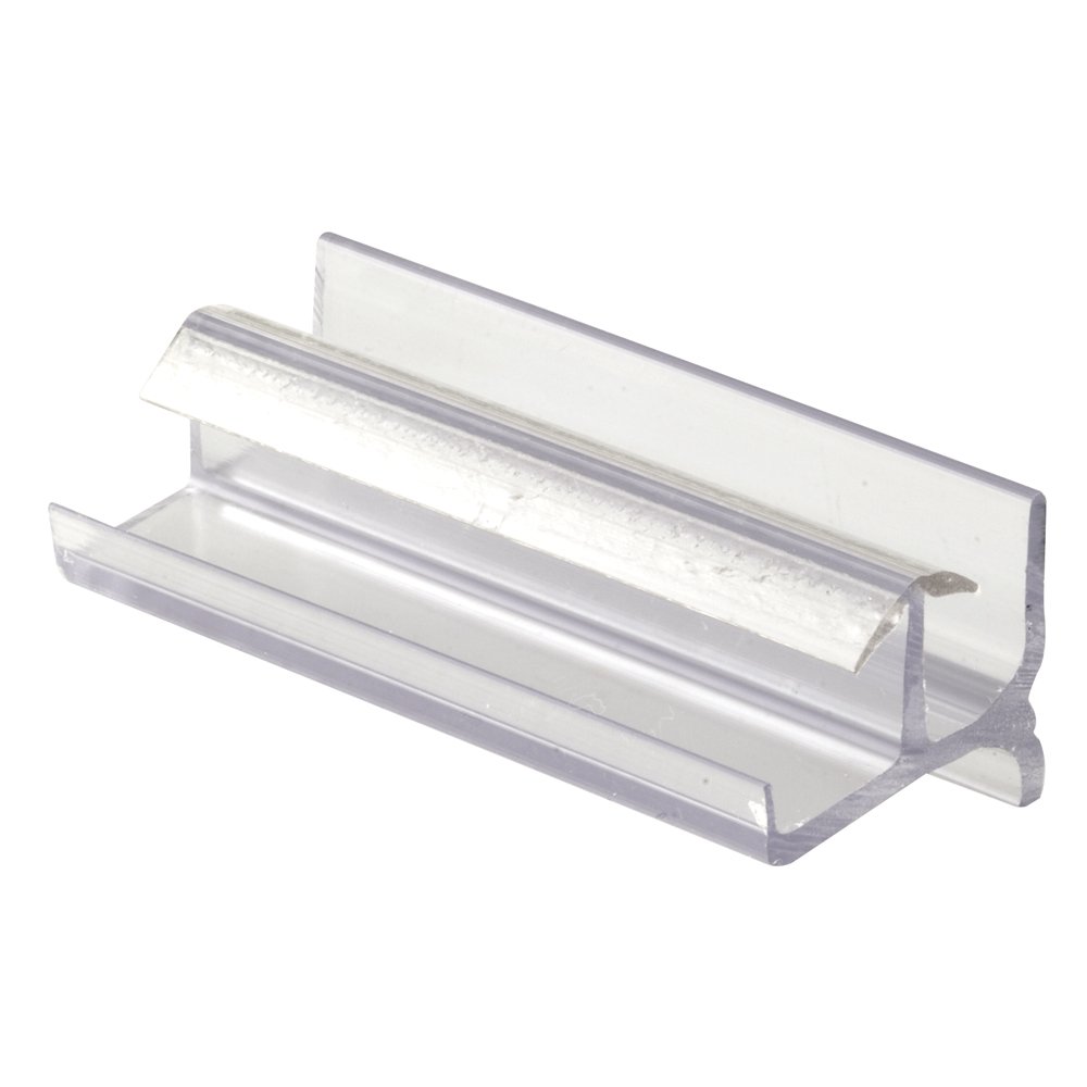 Photo 1 of Prime-Line M 6144 Tub Enclosure Bottom Guide, Work right Products, Clear Plastic, Snap-In (Single Pack)