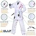 Hawk Sports Brazilian Jiu Jitsu Gi for Kids, Ultra-Light Extra Tough Premium Fabric Kids BJJ Gi for Martial Arts Training & Competition, Comfortable Perfect Fit BJJ Kids Gi - Size K4, Girls’ White