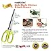 Magikuchen Multi-blade Stainless Steel Herb Scissors with Ergonomic strong Non-Slip Grip Handles, Handly Cleaning Comb and 10 Precision Sharp Blades for easy cutting and mincing satisfaction Green