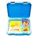 Kid Bento Lunch Box Container for Kids - Leakproof Insulated Childrens 4 Compartment Reusable Food Containers - Lunch Boxes include 2 in 1 Spoon and Fork Spork Set - Microwave and Dishwasher Safe