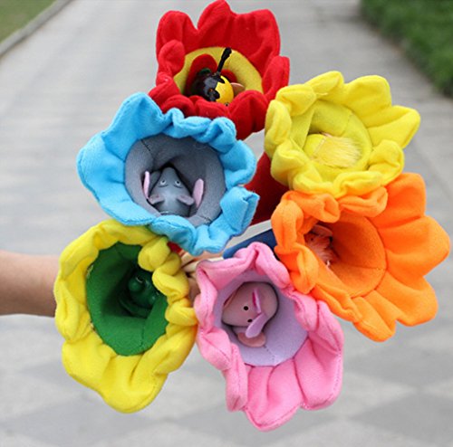Pop Up Cone Puppets, 6 Pcs Cute Cartoon Animals Pop Up Puppets Telescopic Stick Rods Doll Hide and Seek Parent-child Toys Educational Toy