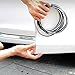 TYMXGHF Cool·CAR 16FT(5M) Car Door Edge Guards Clear U Shape Trim Molding Electroplated Glossy Rubber Seal Protector with Fits Most Cars, No Glue Needed(electroplated Silver)